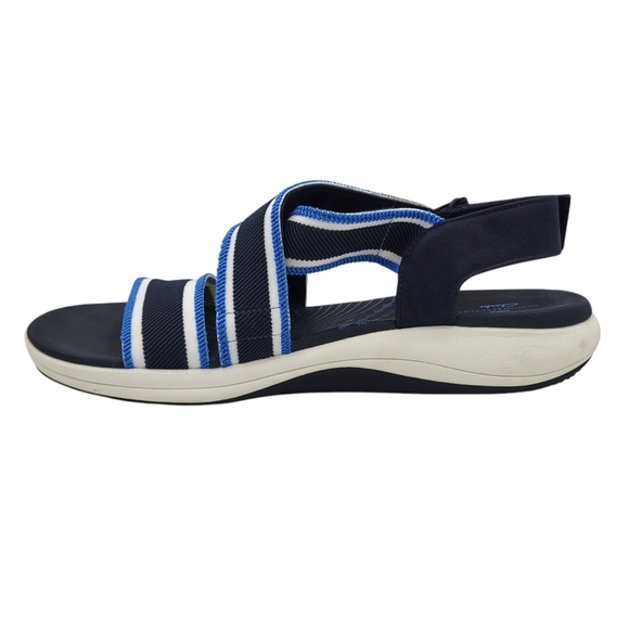 Clarks Cloudsteppers Mira Lily Sandals Size 11 Adjustable Hook & Loop Heel Strap - Picture 2 of 11